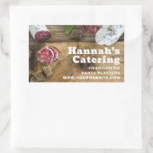 Rustic Photo Wooden Board Charcuterie Catering Rechthoekige Sticker (Tas)