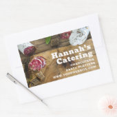 Rustic Photo Wooden Board Charcuterie Catering Rechthoekige Sticker (Envelop)