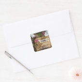 Rustic Photo Wooden Board Charcuterie Catering Vierkante Sticker (Envelop)