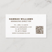 Rustic Photo Wooden Board Charcuterie Catering Visitekaartje (Achterkant)