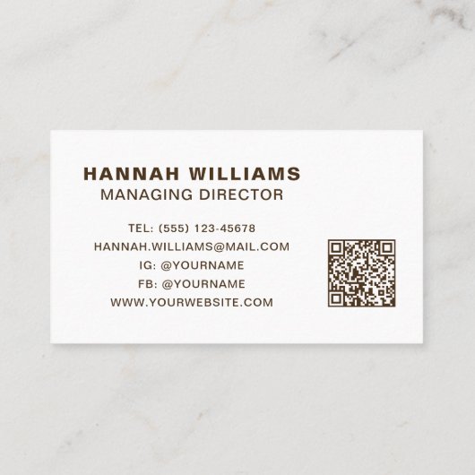 Rustic Photo Wooden Board Charcuterie Catering Visitekaartje (Achterkant)