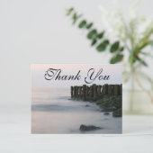 Rustic Pier op strand | Hartelijk dank Briefkaart (Staand voorkant)