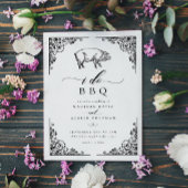 Rustic Pig I doet Casual bruiloft BBQ Kaart