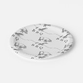 Rustic Pig I doet Casual bruiloft BBQ Papieren Bordje (Gekanteld)