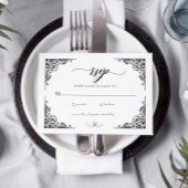 Rustic Pig I doet Casual bruiloft BBQ RSVP Kaartje