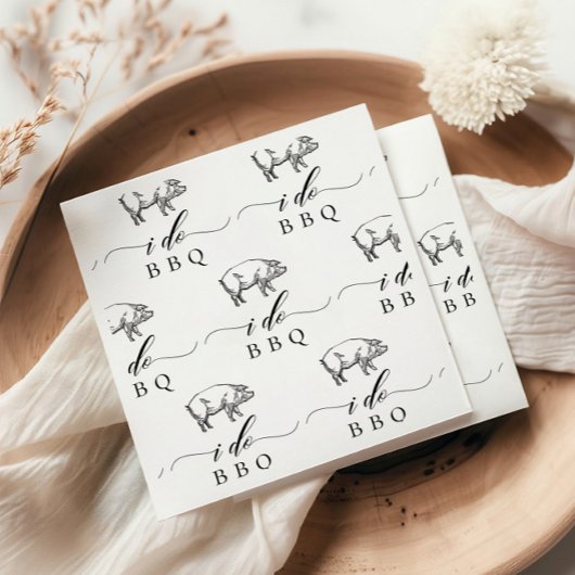  Rustic Pig I doet Casual bruiloft BBQ Servet