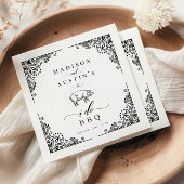 Rustic Pig I doet Casual bruiloft BBQ Servet