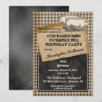 Rustic Pig Roast Backyard BBQ Birthday Party