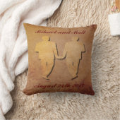Rustic Pillow Gay Wedding Gift for Grooms Kussen (Deken)