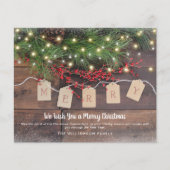 Rustic Pine Berries Budget Kerstmis Kaart (Voorkant)