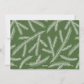 Rustic Pine Branch Green-kerstfoto Feestdagenkaart (Achterkant)