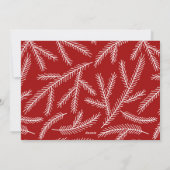 Rustic Pine Branch Red-kerstfoto Feestdagenkaart (Achterkant)