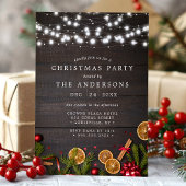 Rustic Pine Cinnamon Oranje Slice Kerstparty Kaart