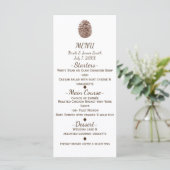 Rustic Pine Cone Elegant Country Wedding Menu (Staand voorkant)