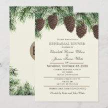 Rustic pine cone fiber winterrepetitie diner