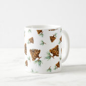 Rustic Pine Cone Forest Mug – Nature-Inspired Desi Koffiemok (Voorkant rechts)
