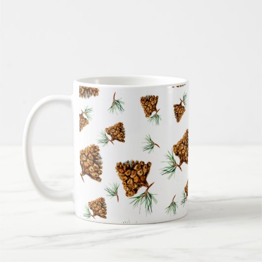 Rustic Pine Cone Forest Mug – Nature-Inspired Desi Koffiemok (Links)