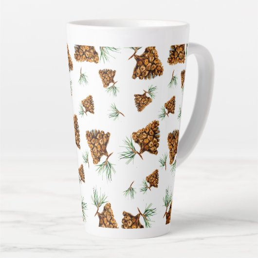 Rustic Pine Cone Forest Mug – Nature-Inspired Desi Latte Mok (Rechterhoek)