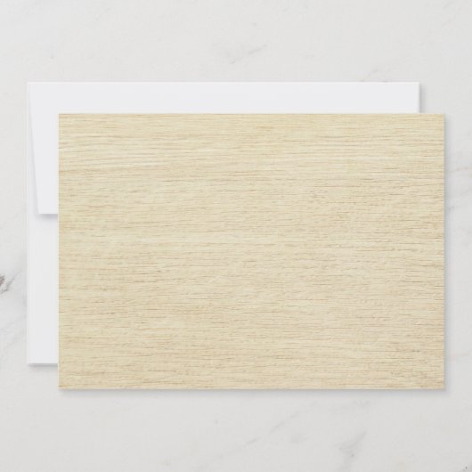 Rustic Pine Cone Wedding Invitations Kaart (Achterkant)