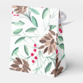 Rustic Pine Cones and Berries Wedding Favor Box Bedankdoosjes (Achterkant)