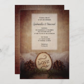 Rustic Pine Cones Bossen Weddenschap Kaart (Voorkant / Achterkant)