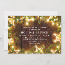 Rustic Pine Cones Branch HOLIDAY BRUNCH Kaart