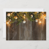 Rustic Pine Cones Branch HOLIDAY LUNCHEON Kaart (Achterkant)