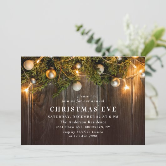 Rustic Pine Cones Branch Kerstmis Kaart (Staand voorkant)