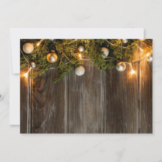 Rustic Pine Cones Branch Kerstmis Kaart (Achterkant)