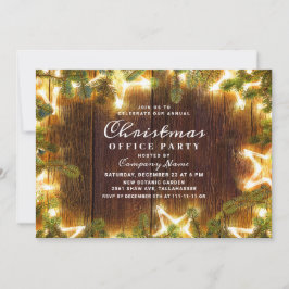 Rustic Pine Cones Corporate Kerstparty Kaart