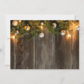 Rustic Pine Cones Corporate Kerstparty Kaart (Achterkant)