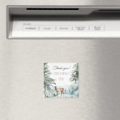 Rustic Pine Deer Owl Mountain Thank You Magneet (Insitu (Vaatwasser))