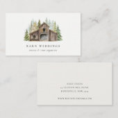 Rustic Pine Forest Barnyard Event Holiday Home Visitekaartje (Voorkant / Achterkant)