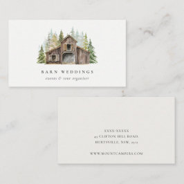 Rustic Pine Forest Barnyard Event Holiday Home Visitekaartje