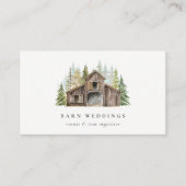 Rustic Pine Forest Barnyard Event Holiday Home Visitekaartje (Voorkant)