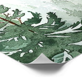 Rustic Pine Forest Engagement Party Welkomstbord Poster (Hoek)