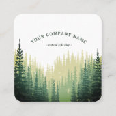 Rustic Pine Forest Logo Vierkante Visitekaartje (Voorkant)