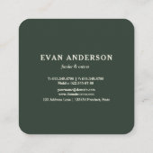 Rustic Pine Forest Logo Vierkante Visitekaartje (Achterkant)