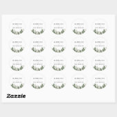 Rustic Pine Forest Personalized Wedding Ronde Sticker (Vel)