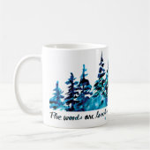 Rustic Pine Forest Robert Frost Waterverf Poetry Koffiemok (Links)