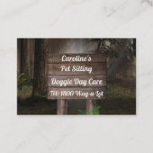 Rustic Pine Forest Sign Visitekaartje (Voorkant)