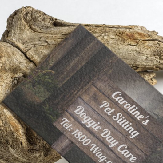 Rustic Pine Forest Sign Visitekaartje