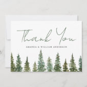Rustic Pine Forest Wedding Bedankt (Voorkant)