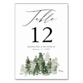 Rustic Pine Forest Wedding Kaart (Voorkant)