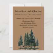Rustic Pine Forest Wedding Kaart (Voorkant)
