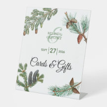 Rustic Pine Greenery Wedding Cards & Gifts