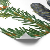 Rustic Pine Greenery Wedding Seating Chart Poster (Hoek)