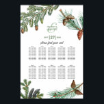 Rustic Pine Greenery Wedding Seating Chart Poster<br><div class="desc">Een prachtig dennenbos met bijlen van bijtende dennen,  dennenaalden en dennennaalden. Een elegante trouwwelkomstkaart met groen ideaal voor elk trouwthema. Er zijn ook huwelijksuitnodigingen en andere kantoorbenodigdheden beschikbaar.</div>