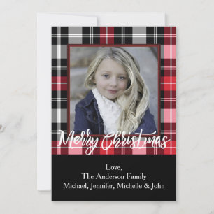 Rustic Pine Holly en Pset kerstfoto Feestdagenkaart