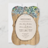 Rustic Pine Lodge Winter Wedding Kaart (Voorkant)